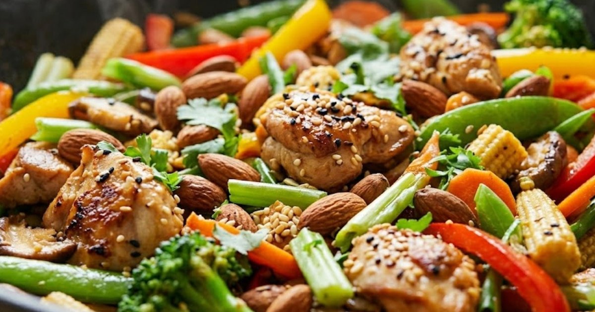 Wok de Pollo con Almendras: Sabor Asiático sin Salir de Casa